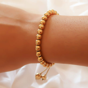 Gold Bead Adjustable Bracelet